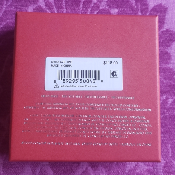 NIB Coach C Stone Heart Stud Earrings Set - Picture 4 of 4